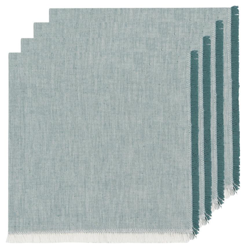 Heirloom Chambray Napkins, Set of 4 (Lagoon) - DIGS