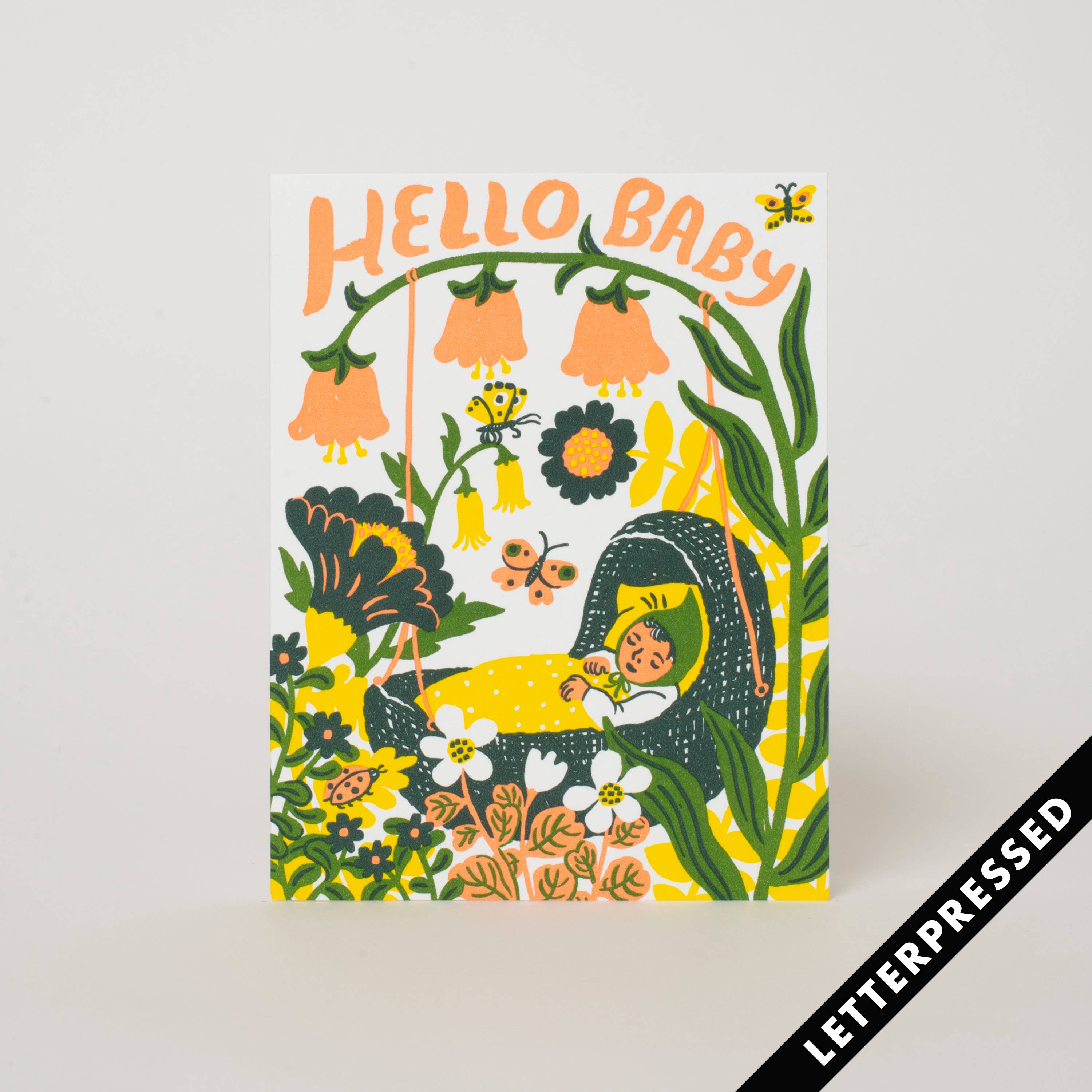 Hello Baby Bassinet Yellow Card - DIGS