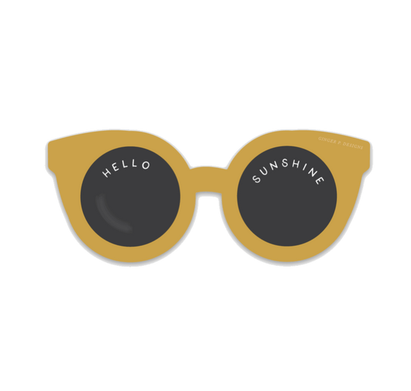 Hello Sunshine Sunglasses Vinyl Sticker - DIGS