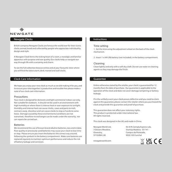 Henry Mantel Desk Clock - DIGS