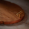 Hickory Tray with Brushed Brass Handles - DIGS