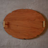 Hickory Tray with Brushed Brass Handles - DIGS