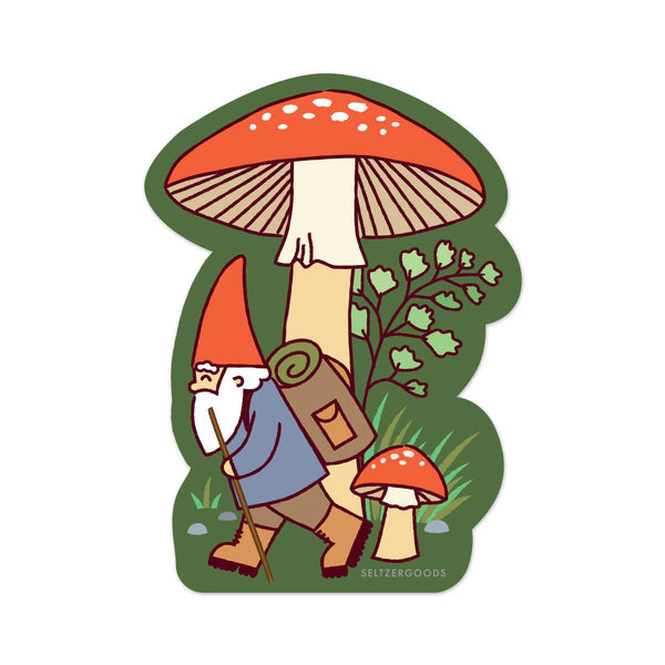 Hiking Gnome Sticker - DIGS