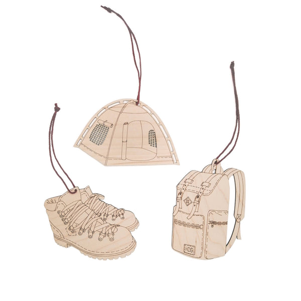 Hiking Themed Ornament Set - DIGS