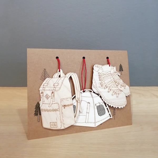Hiking Themed Ornament Set - DIGS