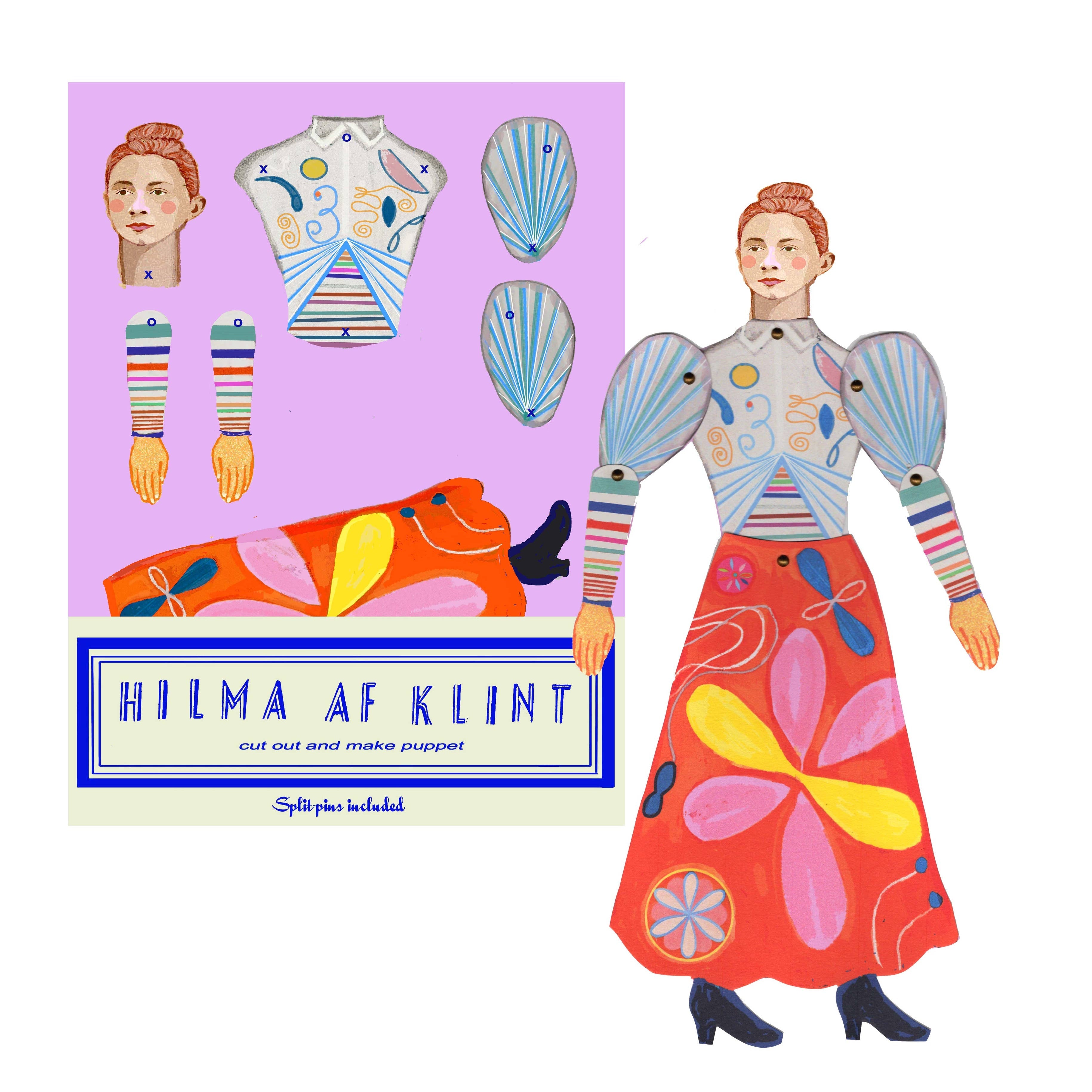Hilma af Klint Cut and Make Puppet - DIGS