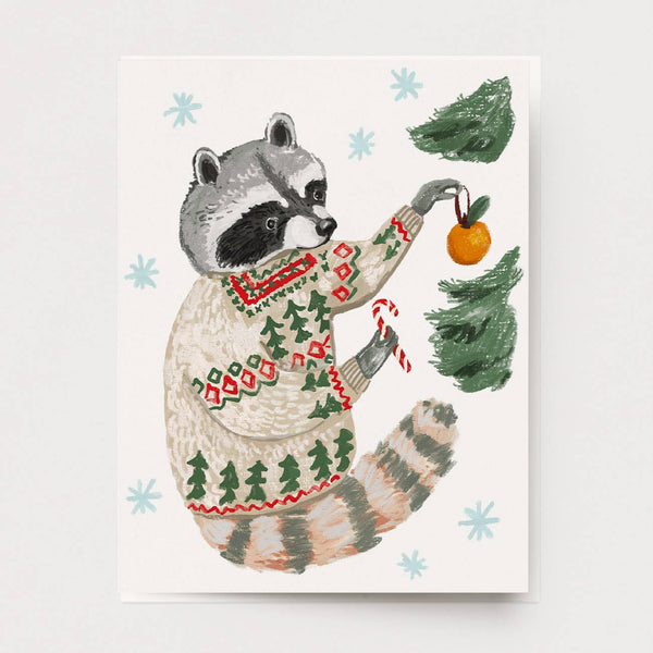 Holiday Raccoon Card - DIGS