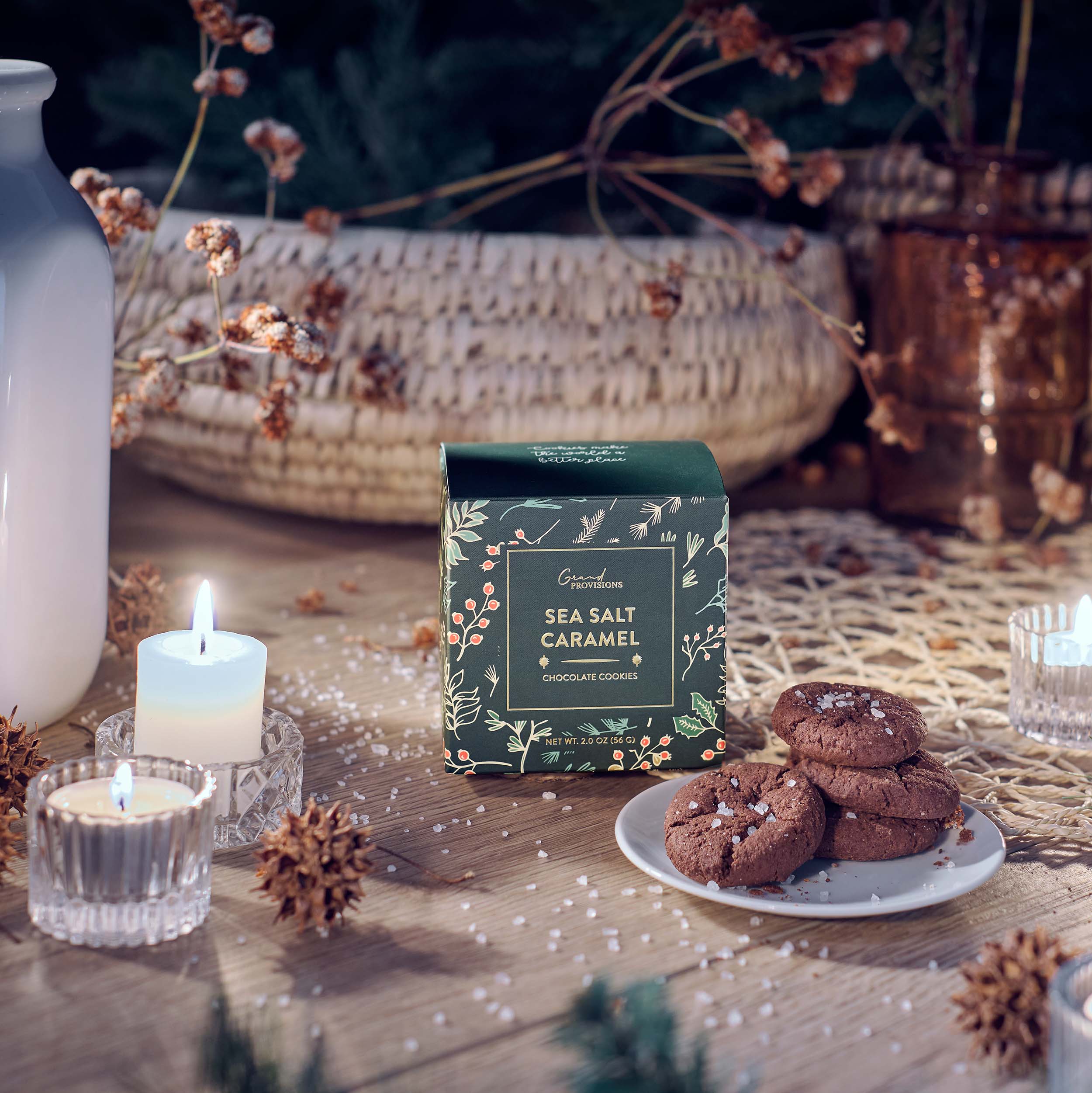 Holiday Sea Salt Caramel Cocoa Cookies - DIGS