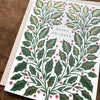 Holly Leaves & Berries Holiday Card - DIGS
