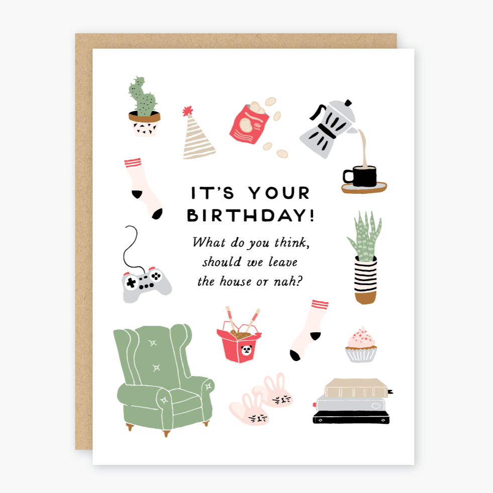 Homebody Birthday Card - DIGS