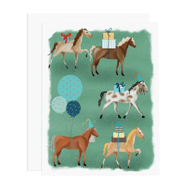 Horse Party Birthday Card - DIGS