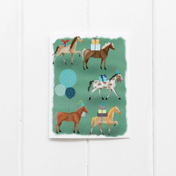 Horse Party Birthday Card - DIGS