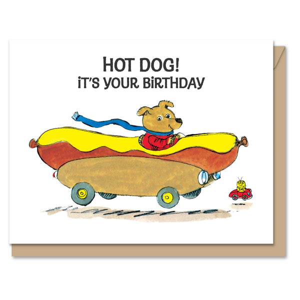Hot Dog Car Birthday Card - DIGS