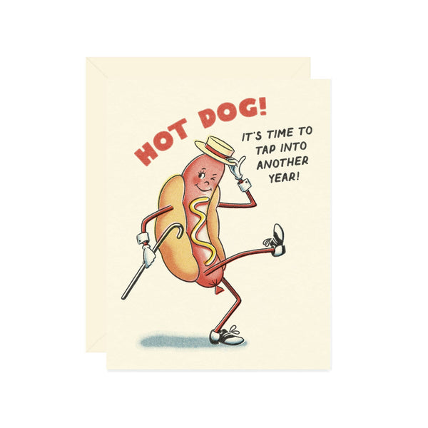 Hot Dog Tap Dance Birthday Card - DIGS