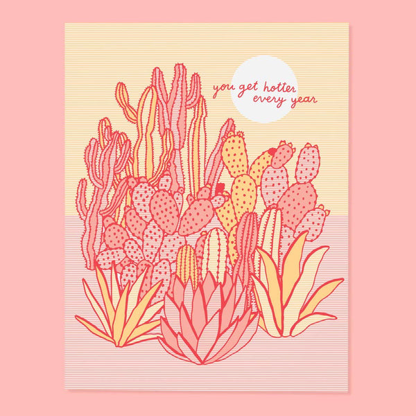 Hotter Every Year Birthday Card - DIGS
