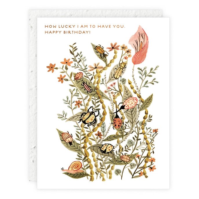 How Lucky Beetles Birthday Card - DIGS