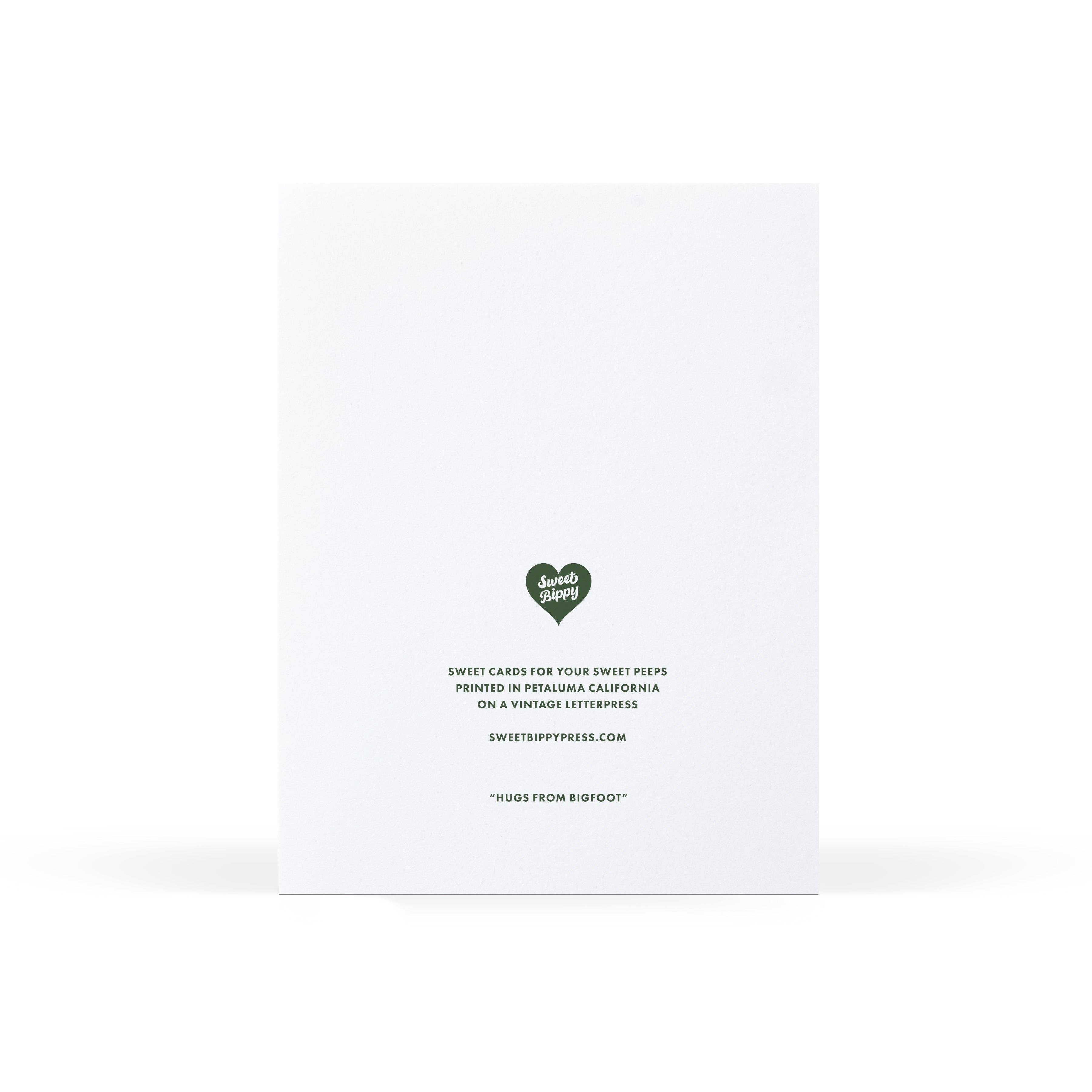 Hugs from Bigfoot PNW Card - DIGS