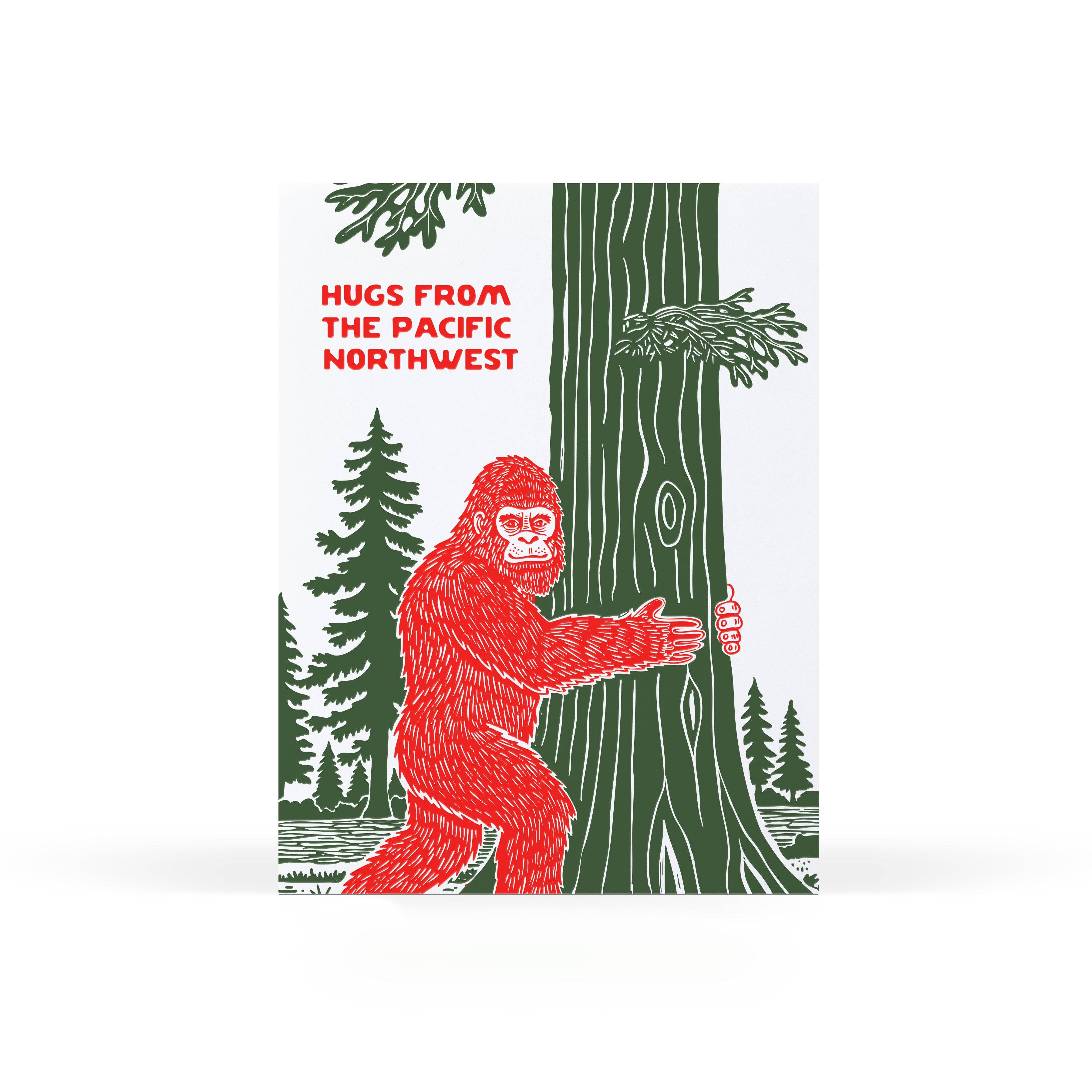 Hugs from Bigfoot PNW Card - DIGS