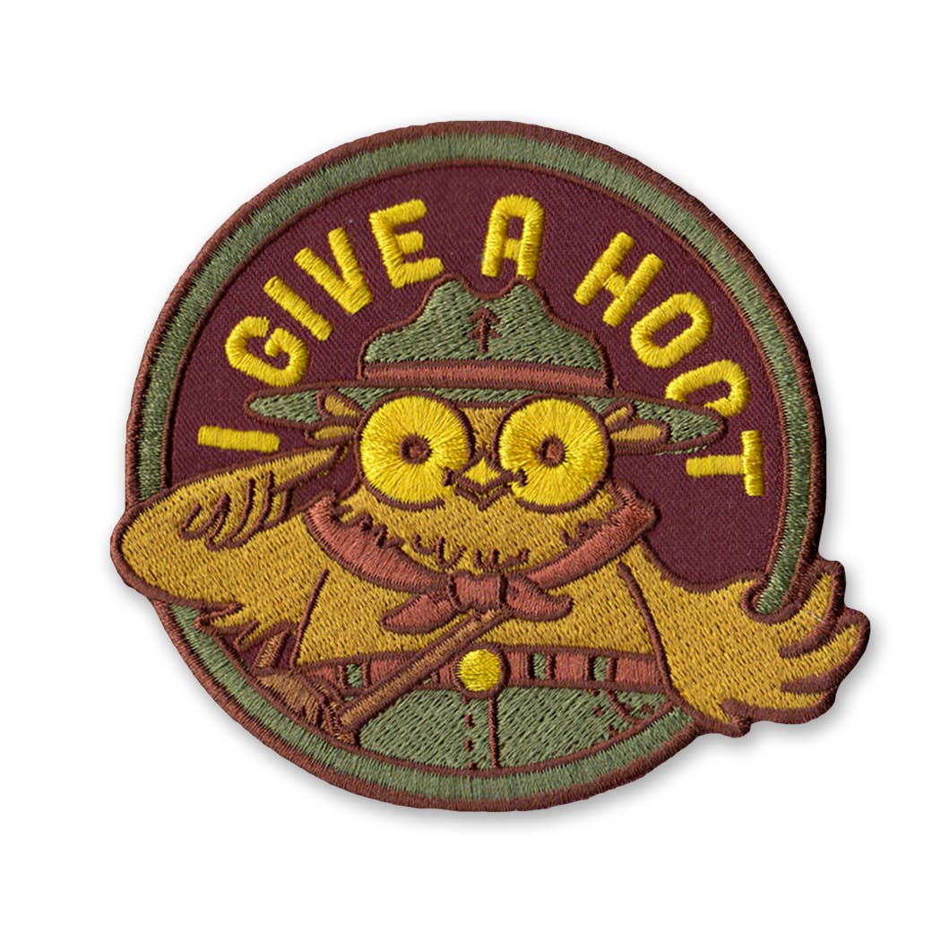 I Give A Hoot Iron On Patch - DIGS