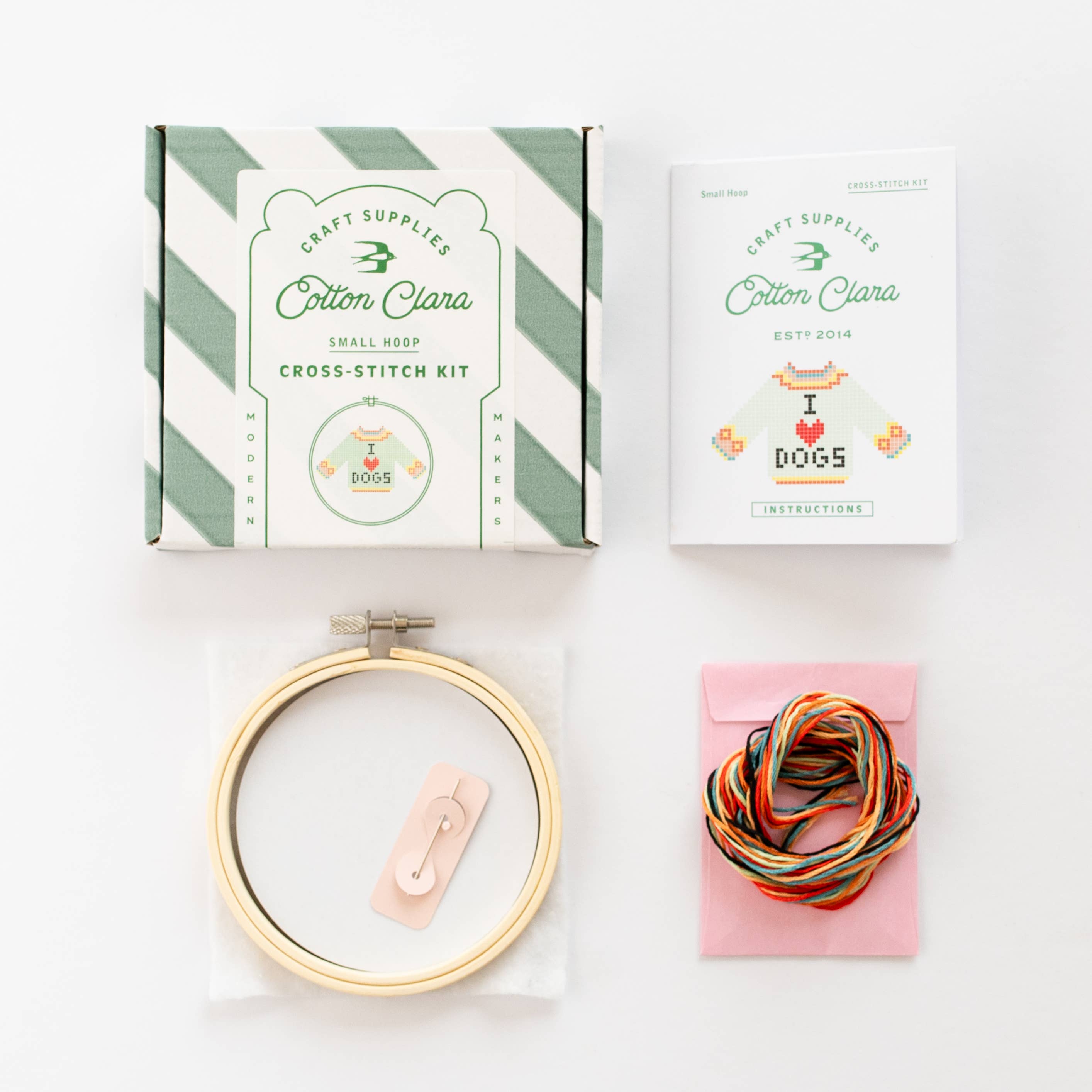 I Love Dogs Mini Cross Stitch Kit - DIGS