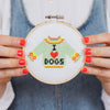 I Love Dogs Mini Cross Stitch Kit - DIGS