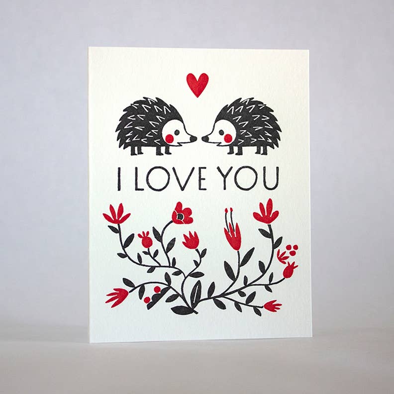 I Love You Hedgehogs Card - DIGS