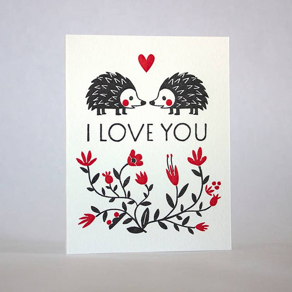 I Love You Hedgehogs Card - DIGS