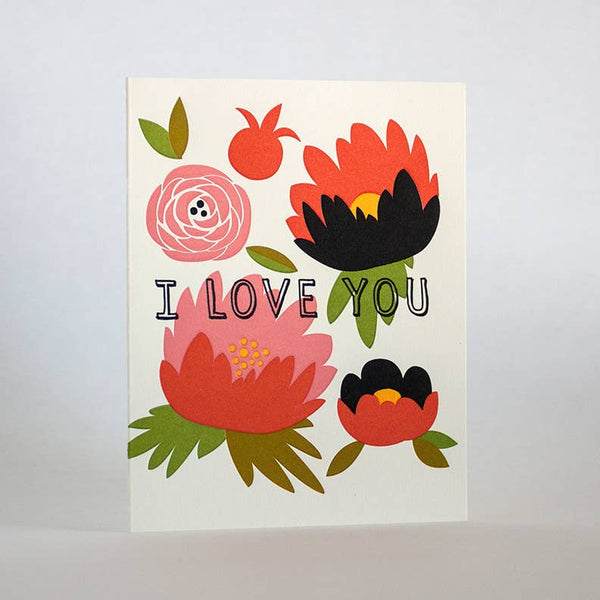 I Love You Peonies Card - DIGS