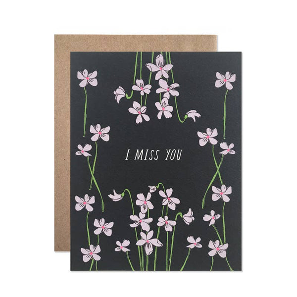 I Miss You Violets Card - DIGS