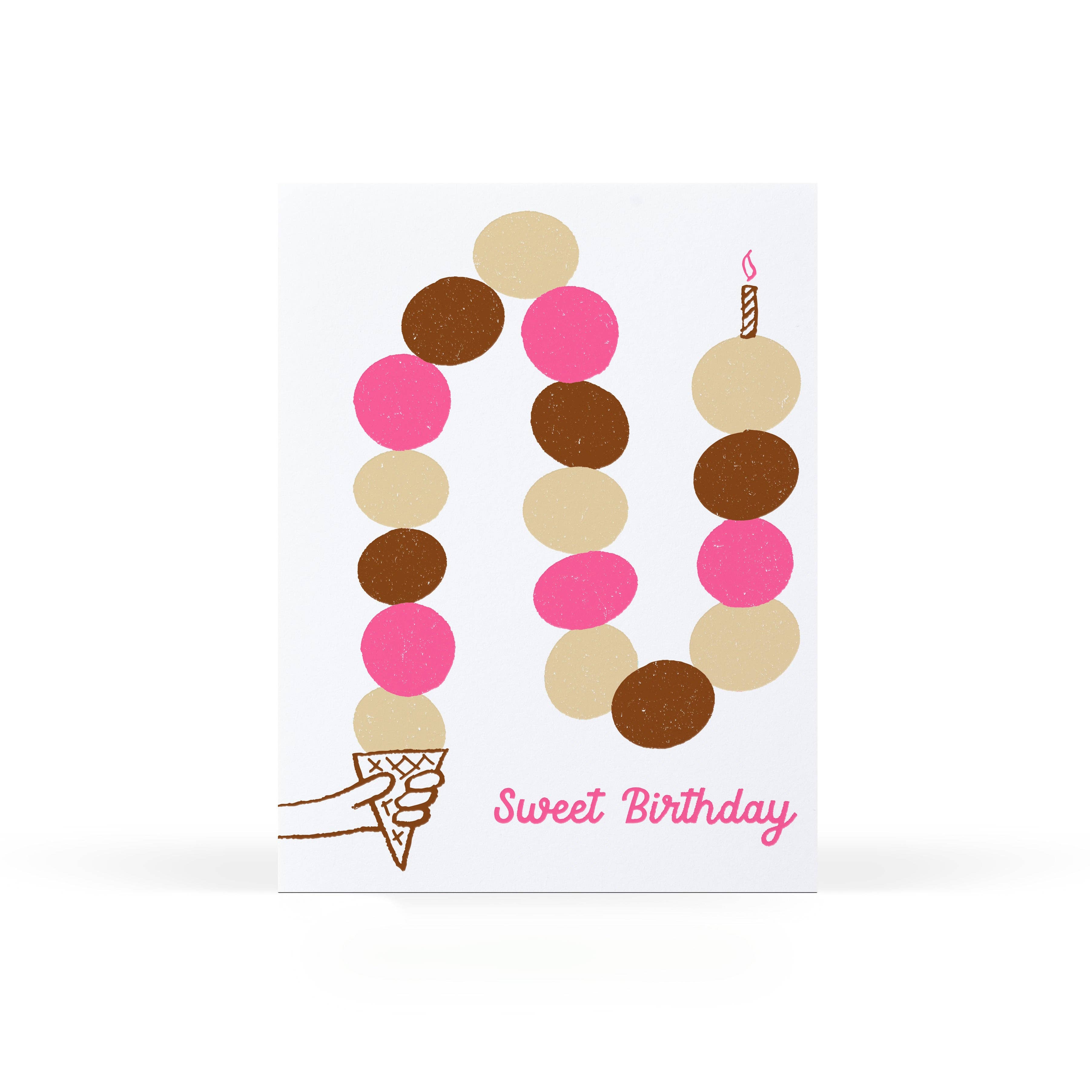 Ice Cream Cone Birthday Card - DIGS