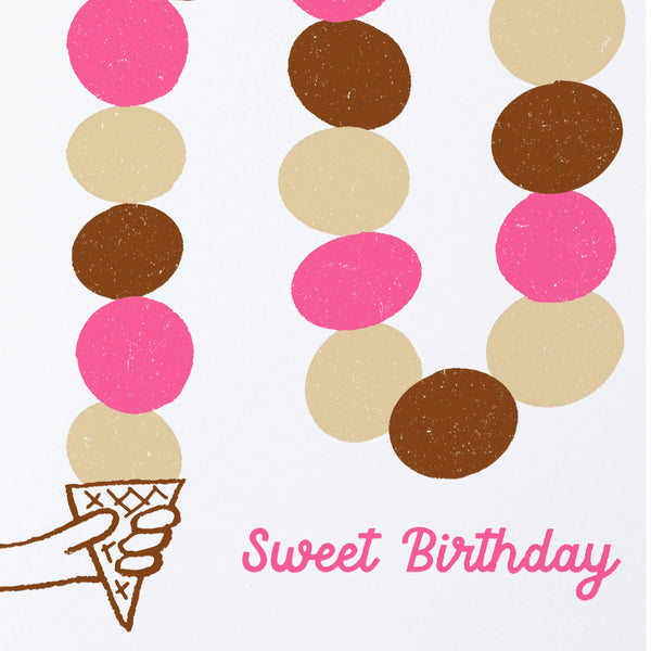 Ice Cream Cone Birthday Card - DIGS