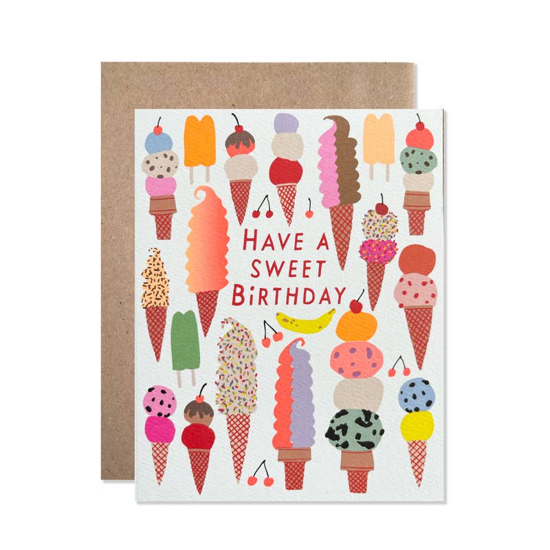 Ice Cream Sweet Birthday Card - DIGS