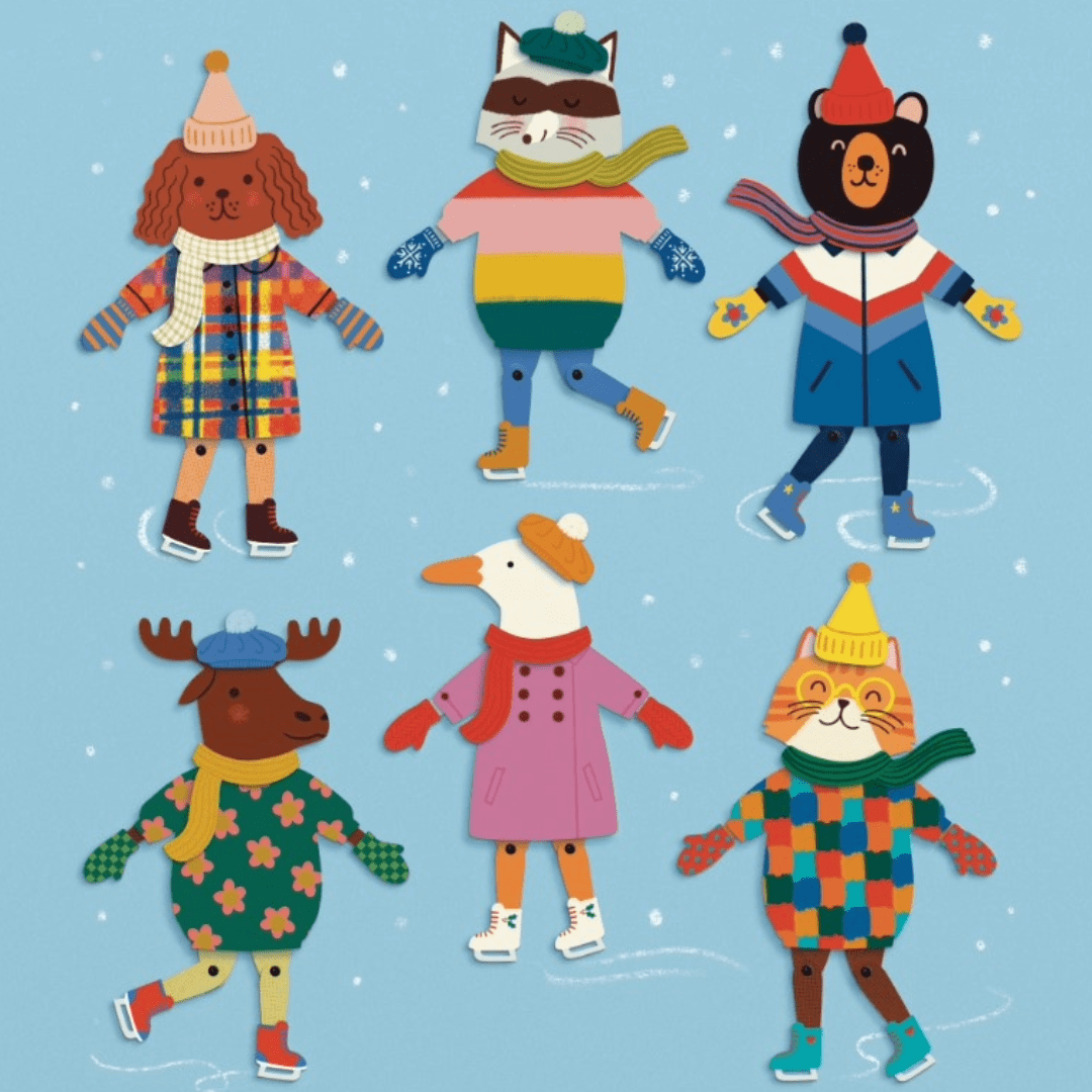 Ice Skating Animals Paper Craft Kit - DIGS