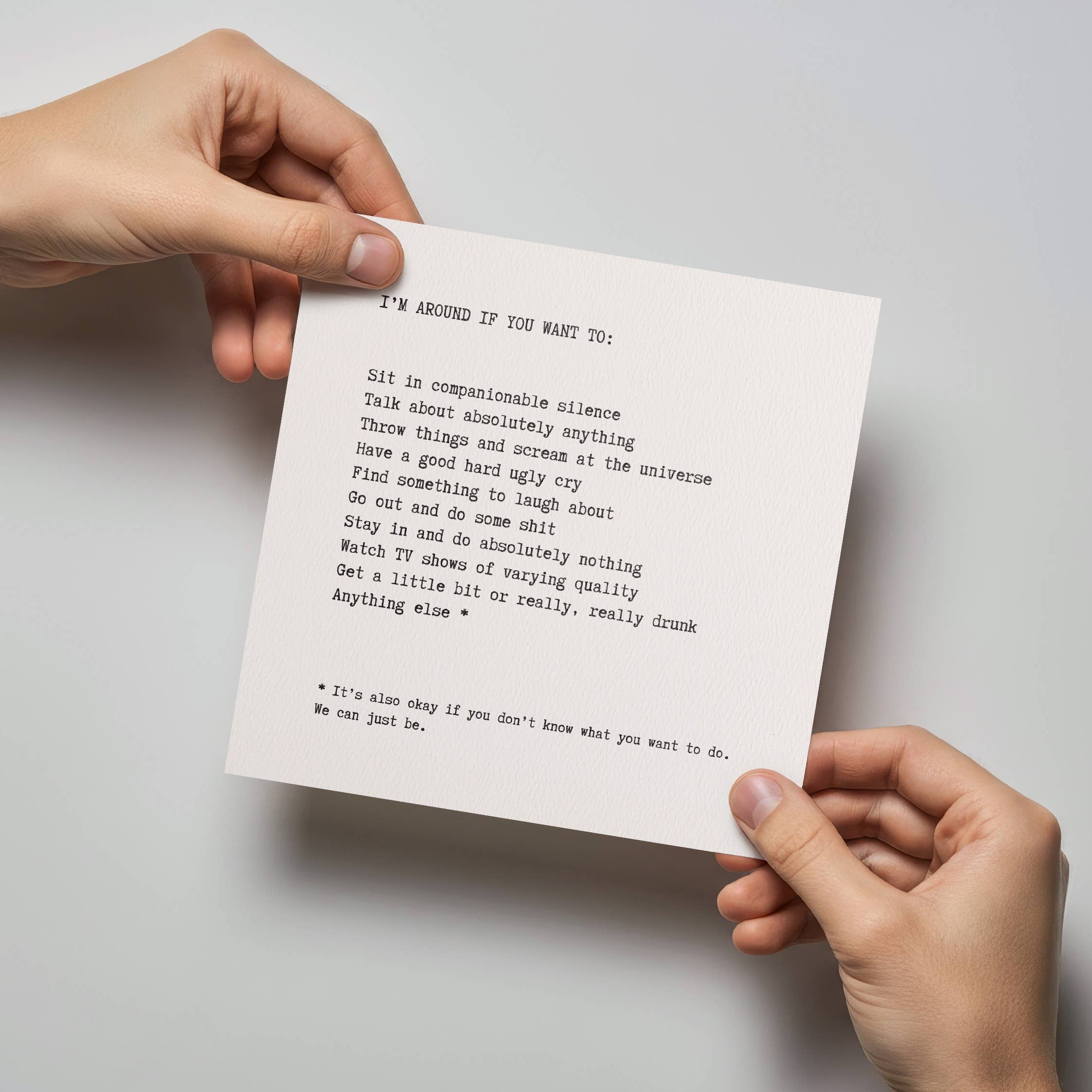 I'm Around Sympathy Card - DIGS