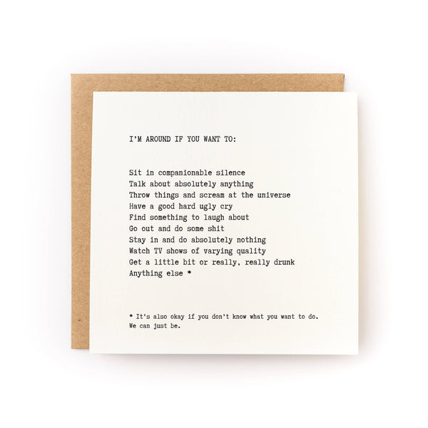 I'm Around Sympathy Card - DIGS