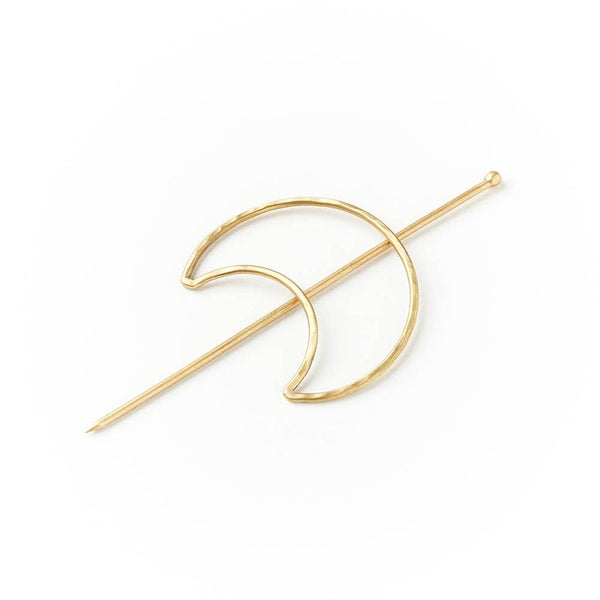 Indukala Crescent Moon Hair Slide w/Stick - DIGS