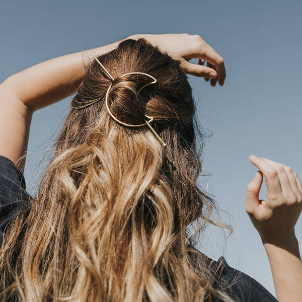 Indukala Crescent Moon Hair Slide w/Stick - DIGS