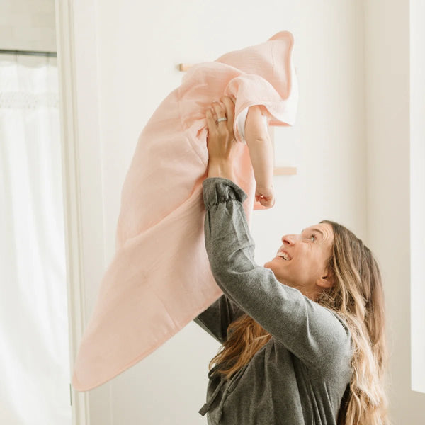 Infant Hooded Towel: Rose Petal - DIGS