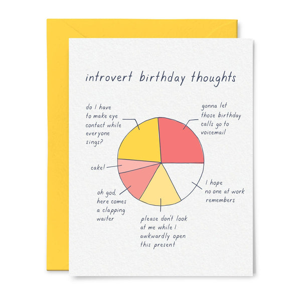 Introvert Birthday Thoughts Card - DIGS