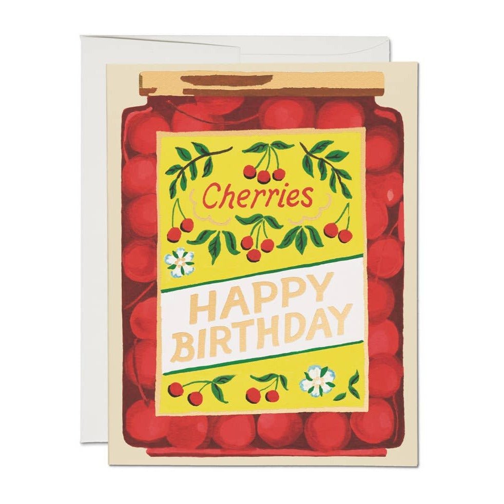 Jar of Cherries Birthday Card - DIGS
