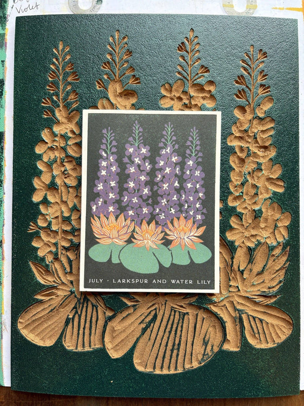 July Month Flowers Card - DIGS