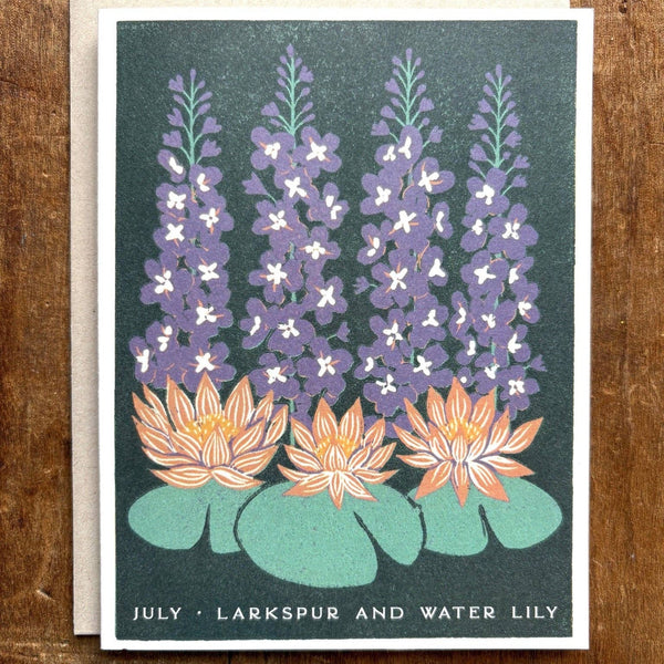 July Month Flowers Card - DIGS