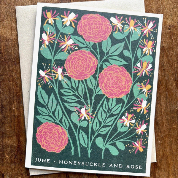 June Month Flowers Card - DIGS