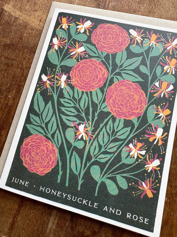 June Month Flowers Card - DIGS