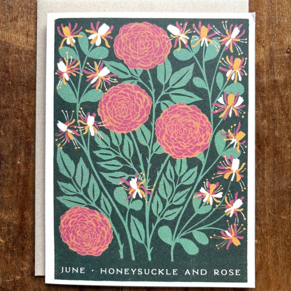 June Month Flowers Card - DIGS