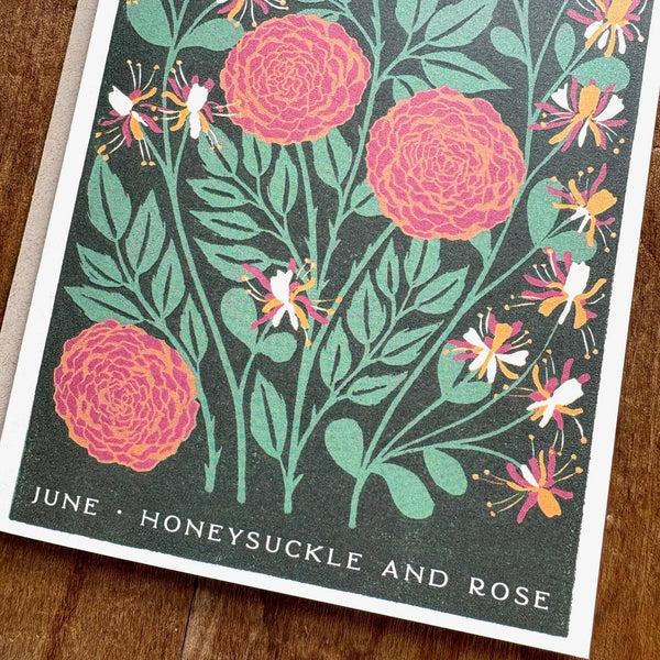 June Month Flowers Card - DIGS