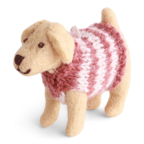 Labrador w/Knitted Sweater Ornament - DIGS