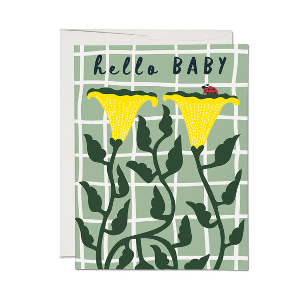 Ladybug Hello Baby Card - DIGS