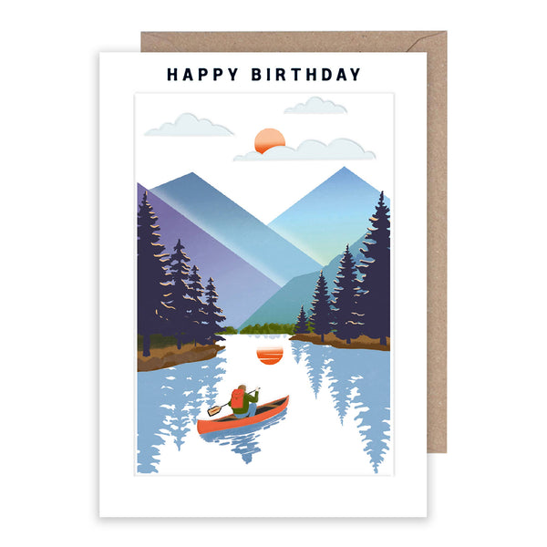 Lake Kayak Birthday Card - DIGS