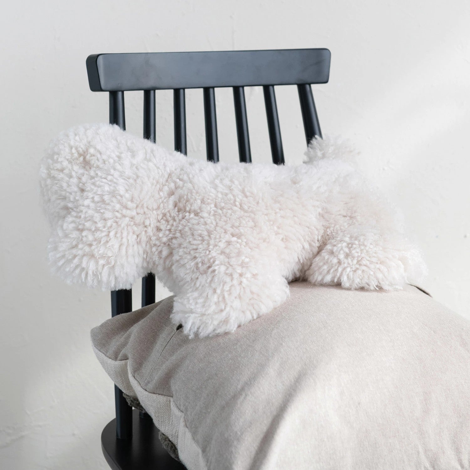 Lamb Fur Dog Shaped Pillow - DIGS